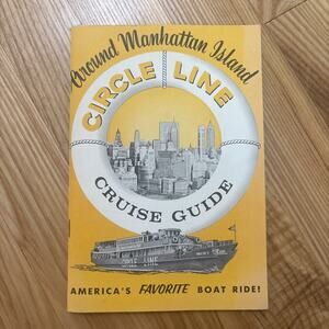 Vintage Manhattan New York Circle Line Cruise Guide 1960s Travel Booklet Photos